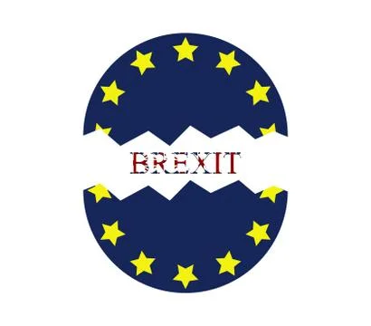 Brexit on a white background Stock Illustration