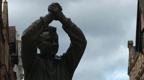 Brian Clough Statue Stock Footage 18009723