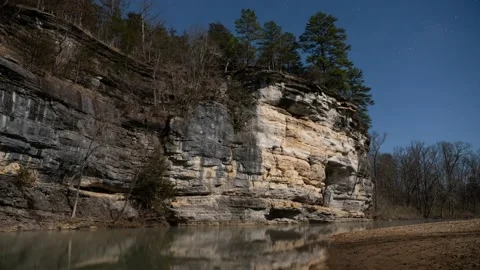 Briar Bluff in the moonlight - Buffalo River Vídeo Stock 221938516