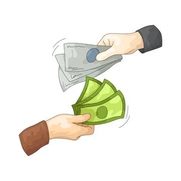 Bribe exchange illustration 스톡 일러스트