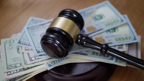 Bribe of judge concept Stock-Footage 84970909