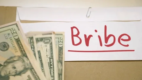 Bribe money concept Stock Footage 77234755
