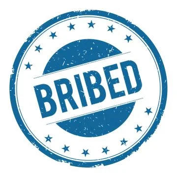 BRIBED stamp sign Stock Illustration