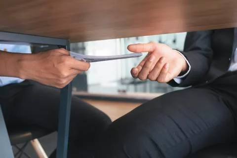 Bribery and corruption concepts. Stock Photos