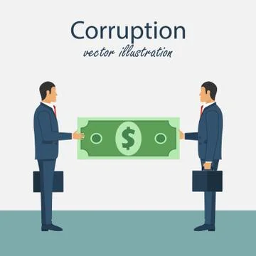 Bribery concept vector illustration. Corrupting icon. Stock Illustration