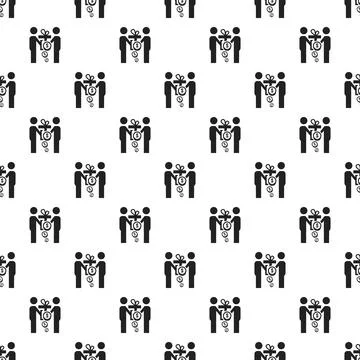 Bribery hand shake pattern seamless Stock Illustration