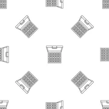 Bribery money case pattern seamless Stock Illustration