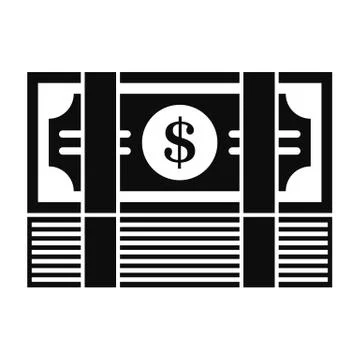Bribery money stack icon, simple style Illustrazione stock