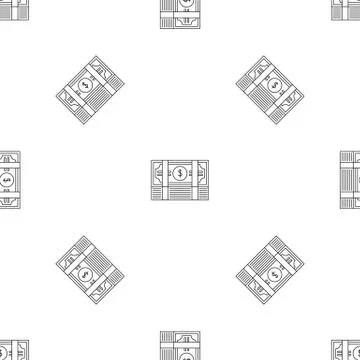 Bribery money stack pattern seamless vector Stock Illustration