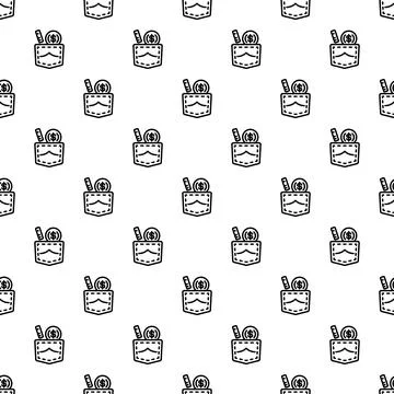Bribery pocket money pattern seamless Stock Illustration