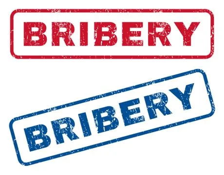 Bribery Rubber Stamps Stock Illustration