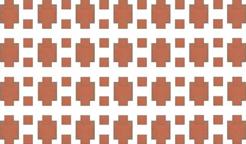 Brick abstract background. Pattern of stone mosaic trapezium infinite repetit Stock Illustration