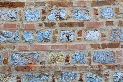 Brick and Stone Background Texture in Athens, Greece Stock Photos