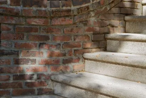 Brick and stone stairs Stock Photos