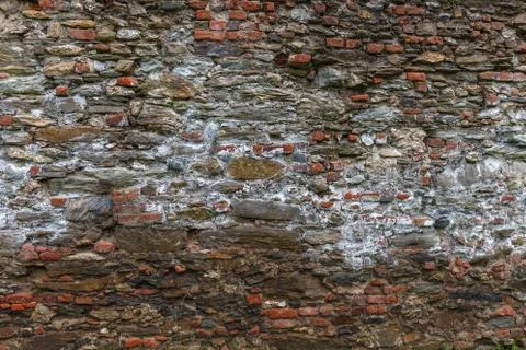 Brick and stone wall texture Stock Photos
