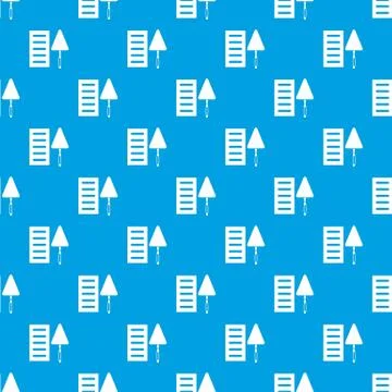 Brick and trowel pattern seamless blue Illustrazione stock