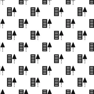 Brick and trowel pattern, simple style Stock Illustration