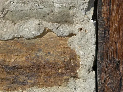 Brick and Wood Combined Textures Foto stock