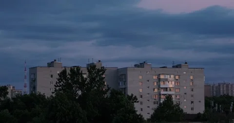 Brick apartment building Stock Footage 131200199