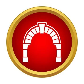 Brick arc entryway flat vector icon design Ilustración de archivo