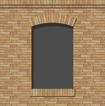 Brick arch opening Stock Illustration