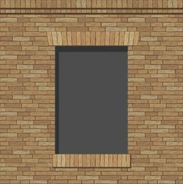 Brick arch opening Stock Illustration