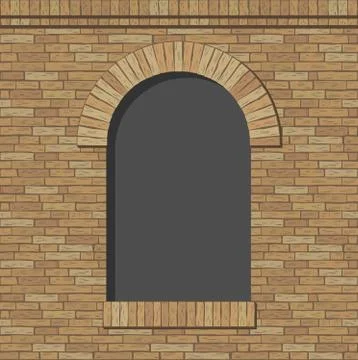 Brick arch opening Stock Illustration