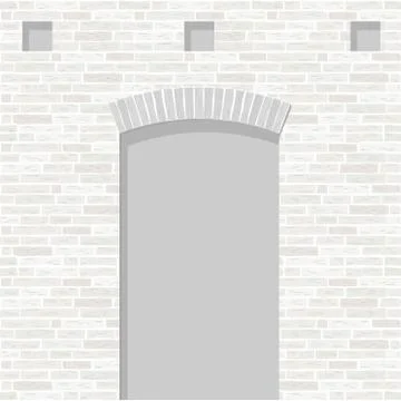 Brick arch opening Stock Illustration