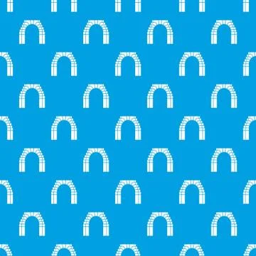 Brick arch pattern seamless blue Stock Illustration