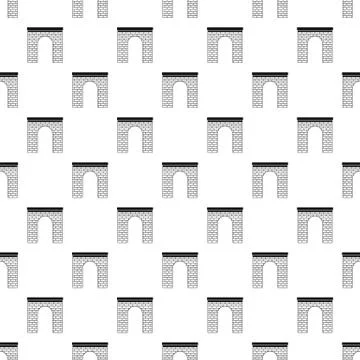 Brick arch pattern, simple style Stock Illustration