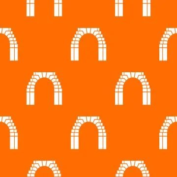 Brick arch pattern vector orange 스톡 일러스트