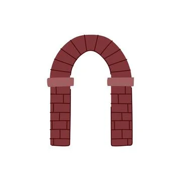Brick archway structure forming a decorative entrance portal Stock Illustration