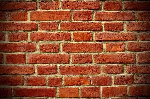 Brick background, vignetting Stock Photos