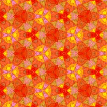 Brick base tile orange diamond center pattern endless geometric background. 스톡 일러스트