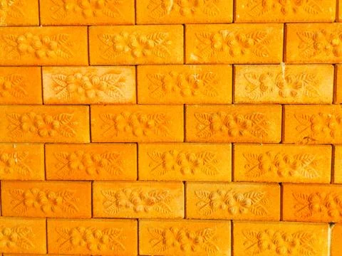 Brick block pattern background Stock Photos