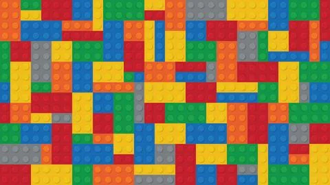 Brick Block Plastic Toy Construction Background  EPS Vector Illustrazione stock