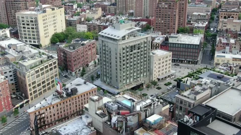 Brick Blocks And Rooftop Terraces Near Gansevoort Street 库存影片 131582780