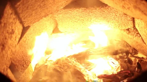 Brick Bonfire  Stock Footage 990563