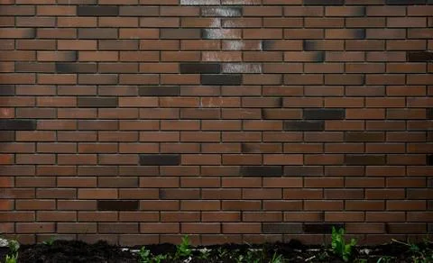 Brick brown wall Stock Photos