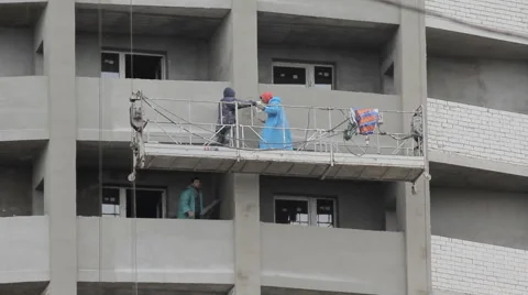 Brick build people Stock Footage 63381014