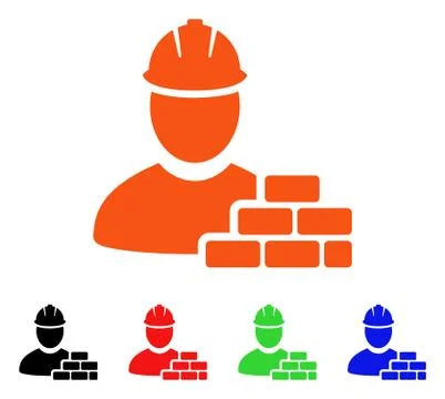 Brick Builder Vector Icon Illustrazione stock
