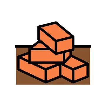 Brick for building color icon vector illustration Stock Illustration