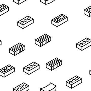 Brick For Building Construction Vector Seamless Pattern Stockillustratie