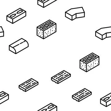 Brick For Building Construction Vector Seamless Pattern イラスト素材