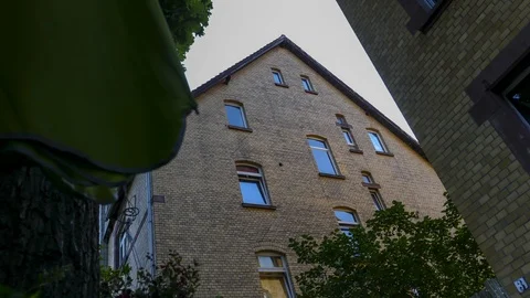 Brick Building Facade and Sunlight in Time-Lapse Stock Footage 121226166