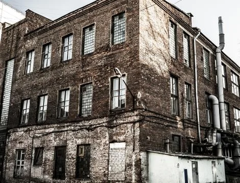 Brick building factory Stock Photos
