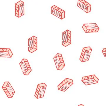 Brick for building house vector seamless pattern イラスト素材