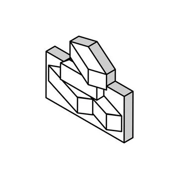 Brick for building isometric icon vector illustration Ilustración de archivo