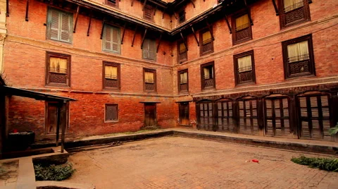 Brick Building in Kathmandu Stock Footage 49571400