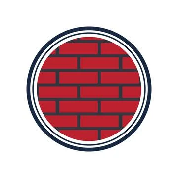 Brick Building logo design vector, Brickwork simple modern logo template, E.. Stock Illustration